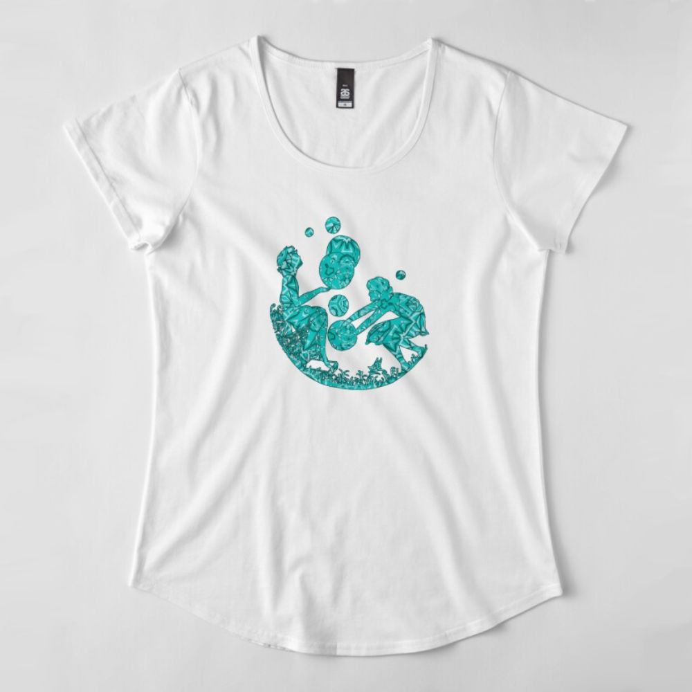 kaleidoscope lace teal pattern bubbles girls silhouette scoup t-shirt redbubble pixelacreatings