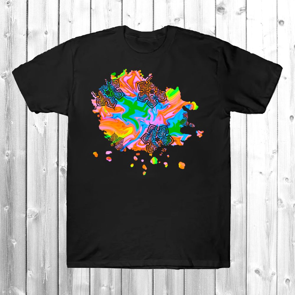 Psychedelic Abstract Splash TeePublic t-shirt Pixel Art Creatings