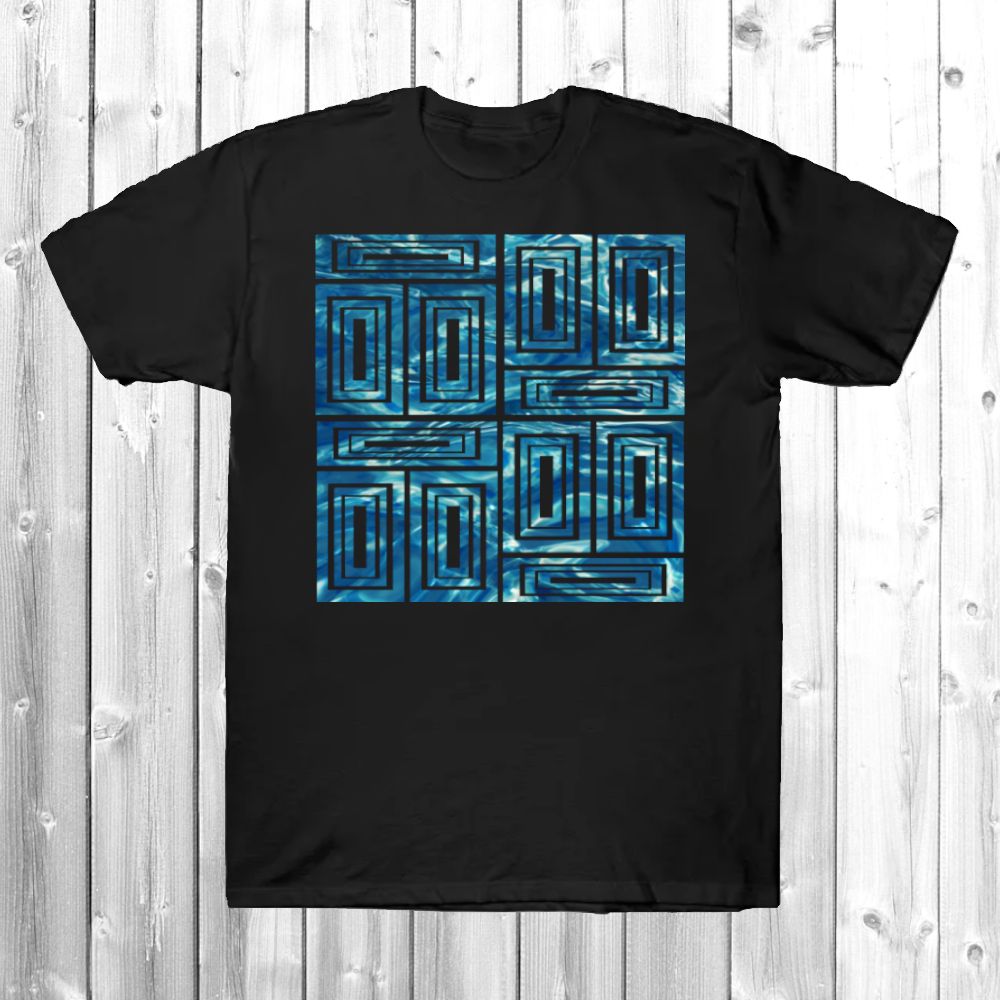 Rectangle Decorative Boxes Water Silhouette TeePublic t-shirt Pixel Art Creatings