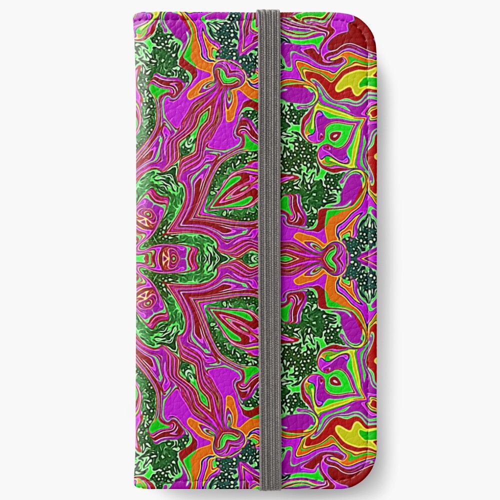 the journey liquid art pink pattern iphone wallet redbubble pixelacreatings