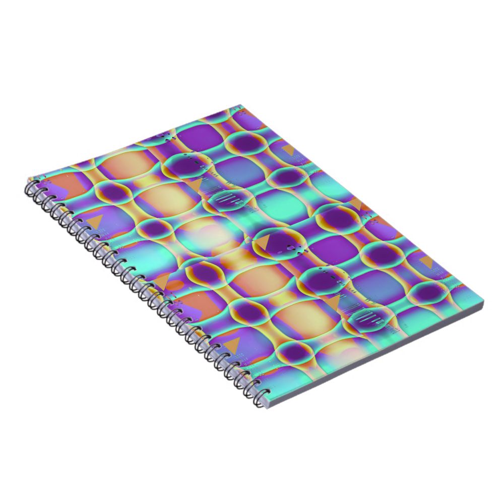 Abstract Irregular Shapes Aqua Purple notebook Pixel Art Creatings Zazzle